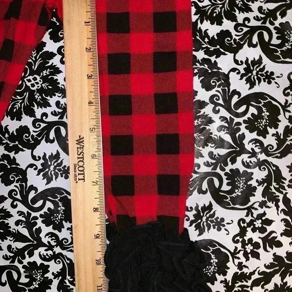 PLAID RUFFLE PANTS SIZE 3T JUST IN TIME FOR THE HOLIDAYS - Picture 7 of 7